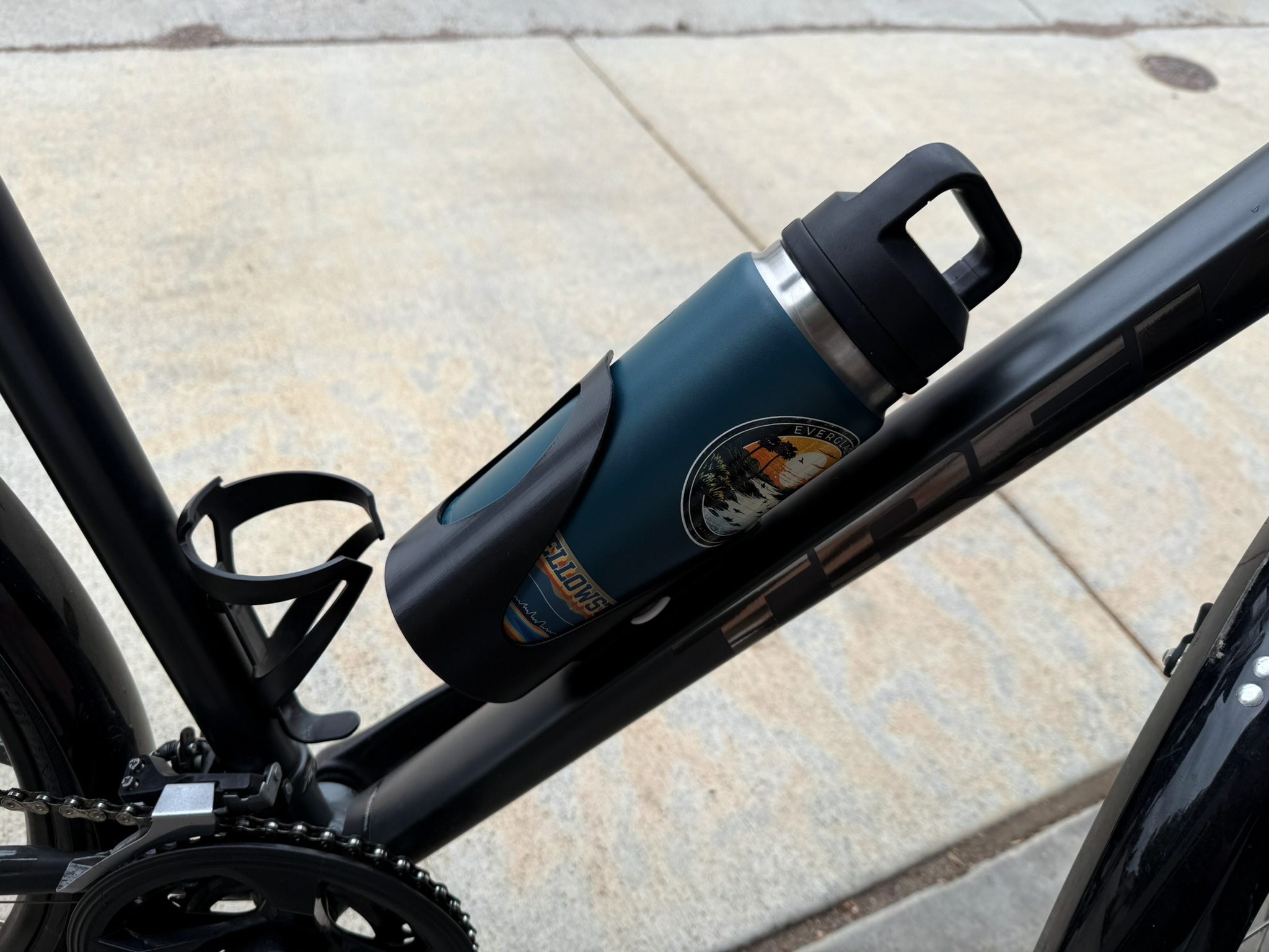 Installed bottle cage